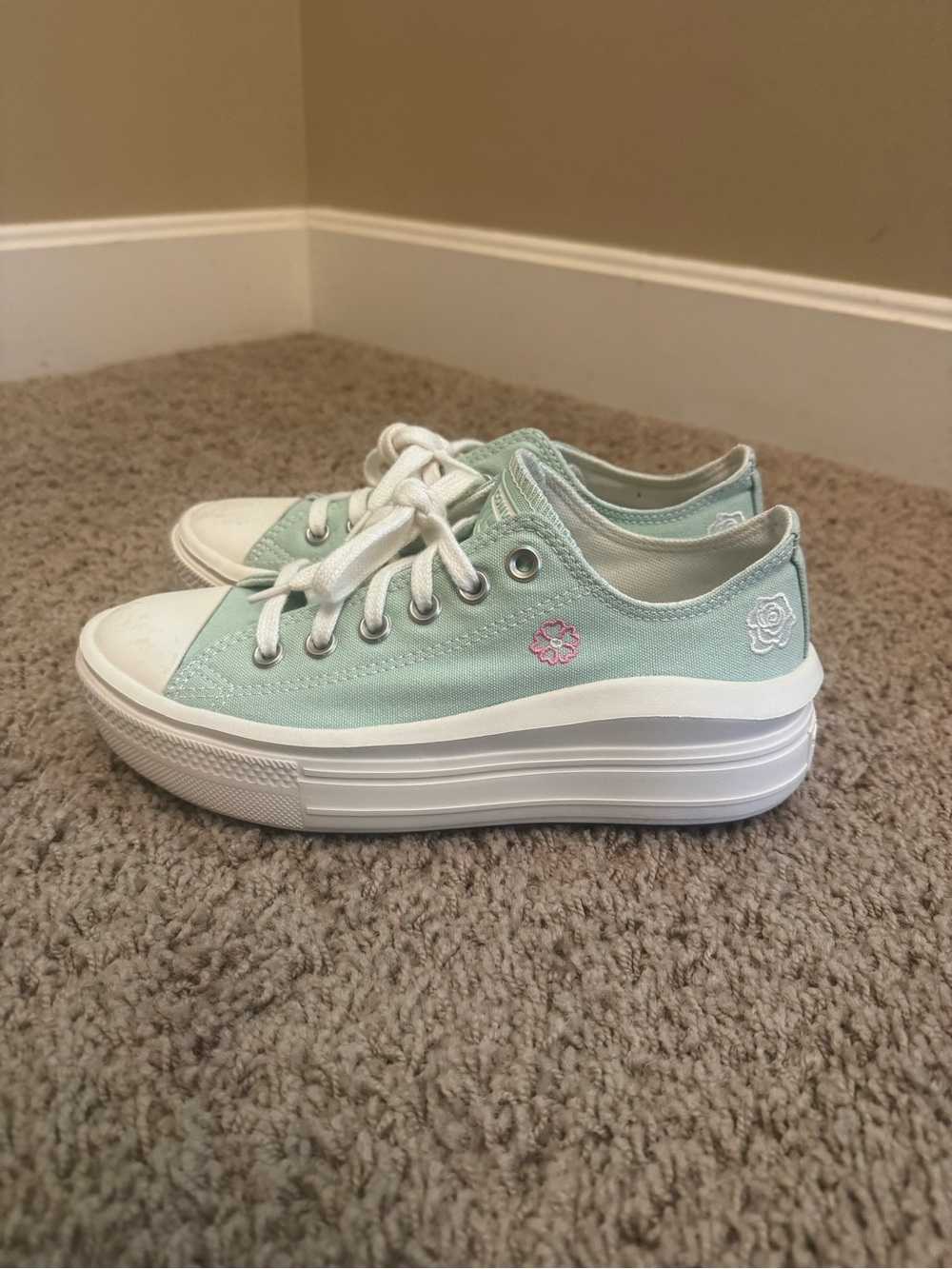 Womens Converse All Stars Move Summer Mint Green Low Top